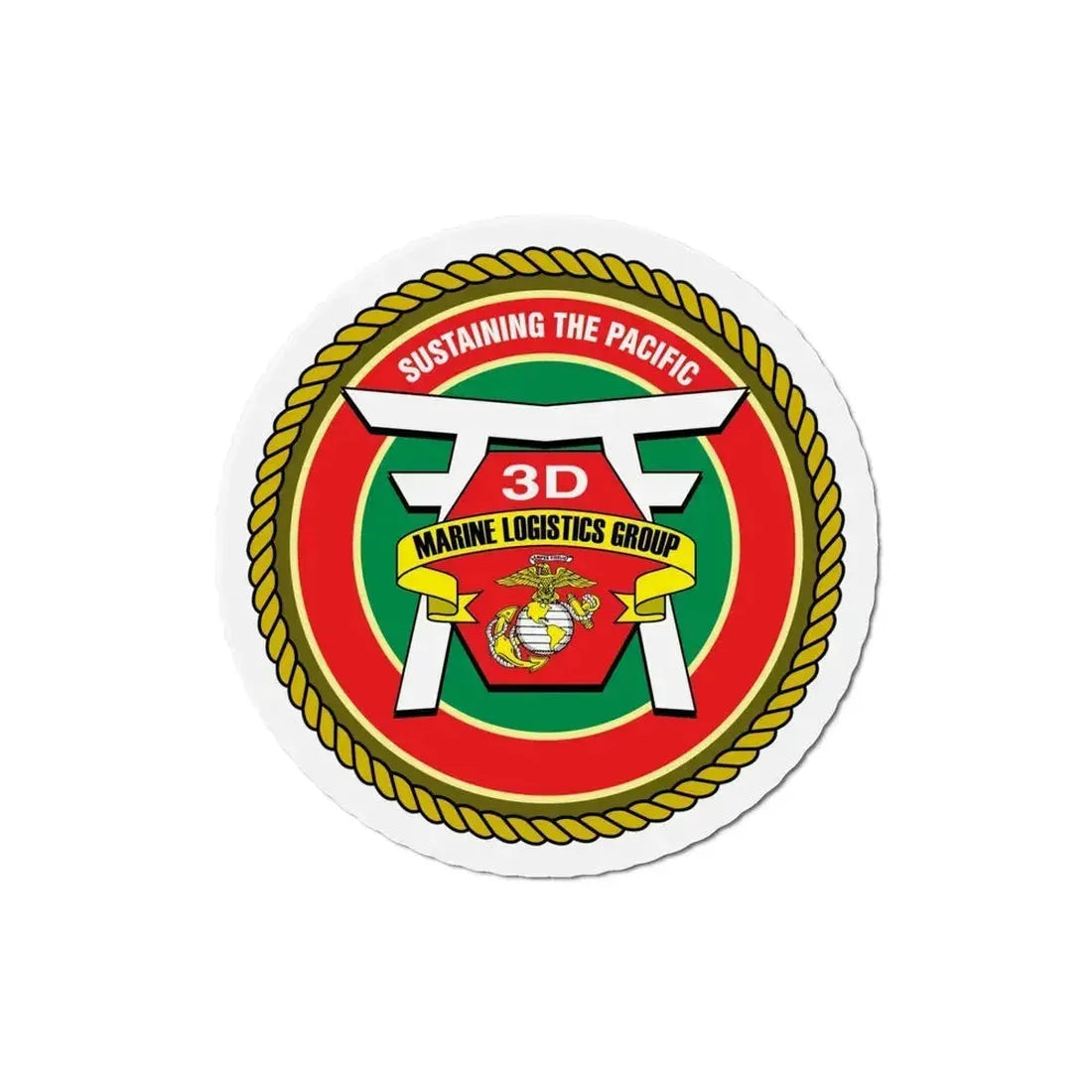 3rd Marines Logistics Group (USMC) Refrigerator Magnet 5 Inch - The Sticker Space