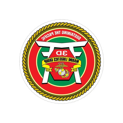 3rd Marines Logistics Group (USMC) REVERSE PRINT Transparent Die-Cut STICKER - The Sticker Space