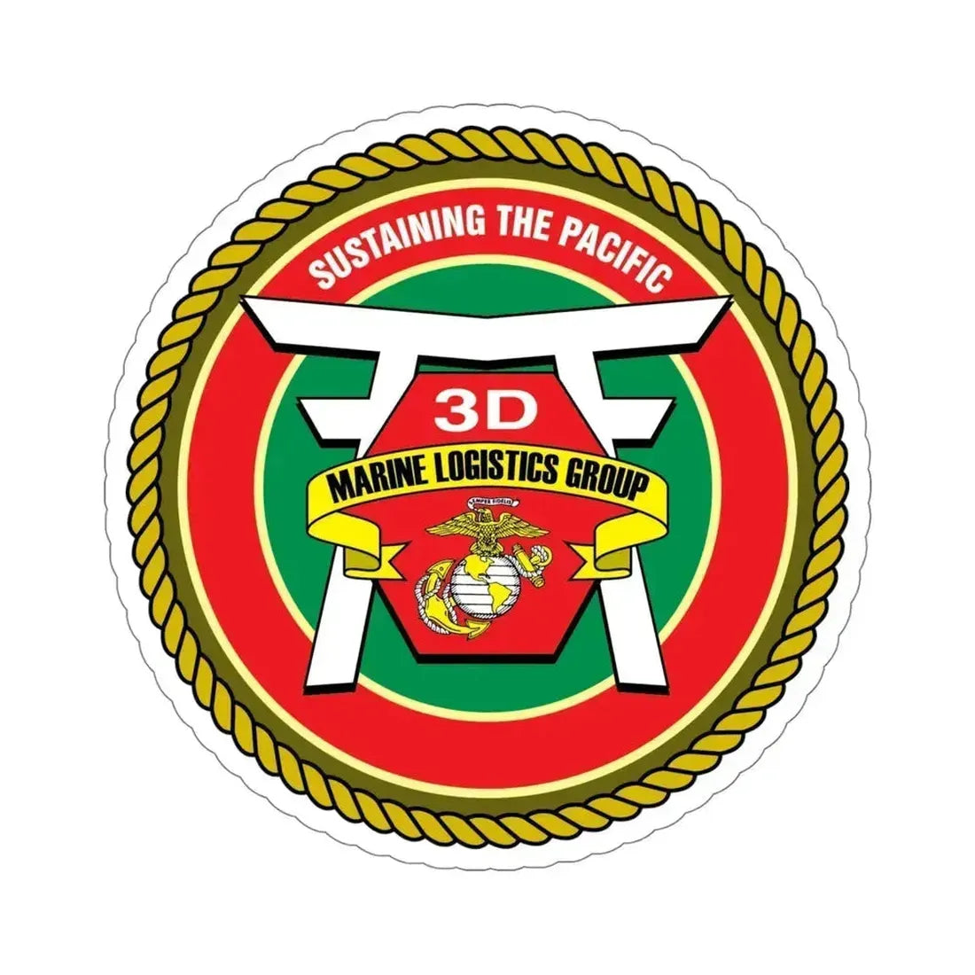 3rd Marines Logistics Group (USMC) STICKER Vinyl Die-Cut Decal 5 Inch - The Sticker Space