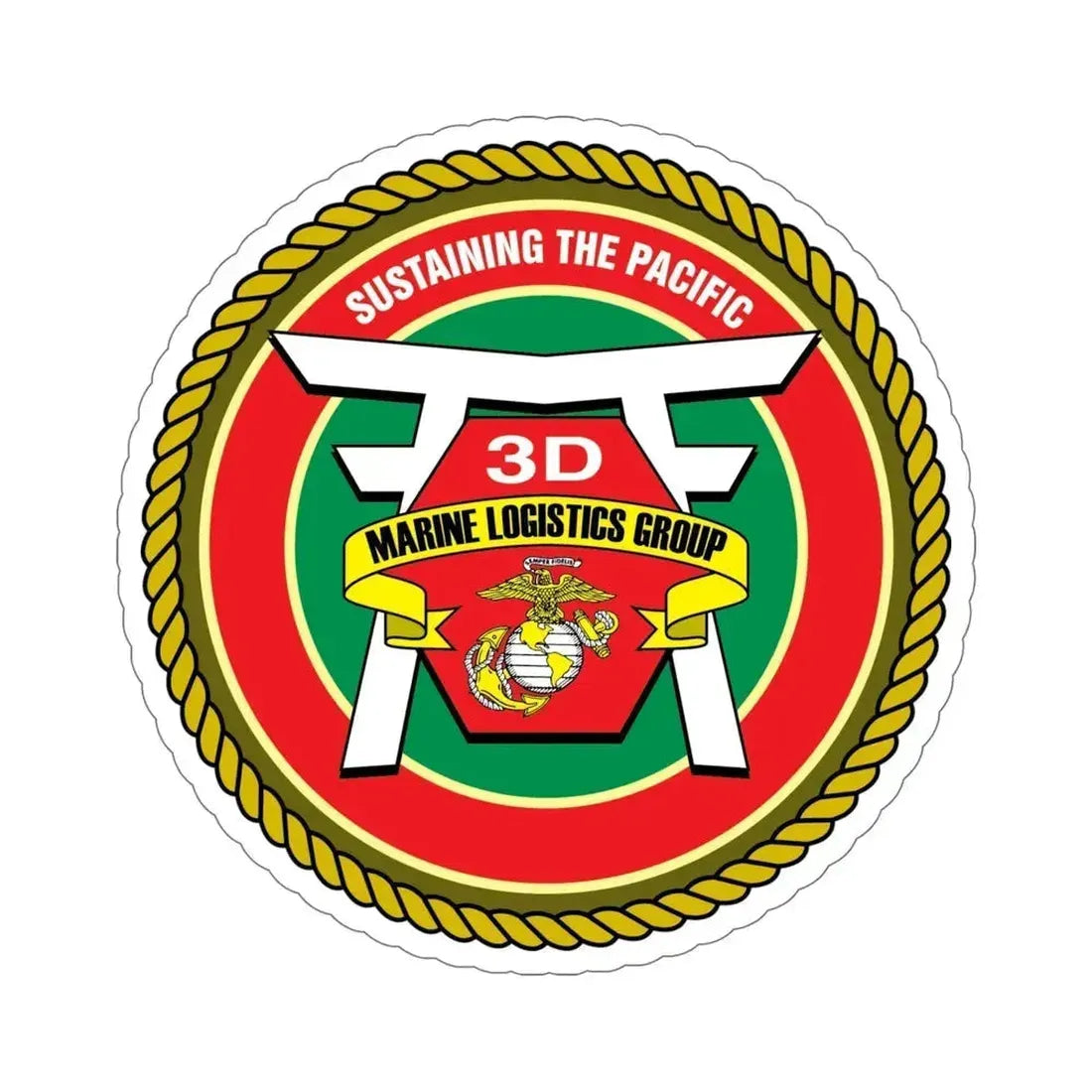 3rd Marines Logistics Group (USMC) STICKER Vinyl Die-Cut Decal - The Sticker Space