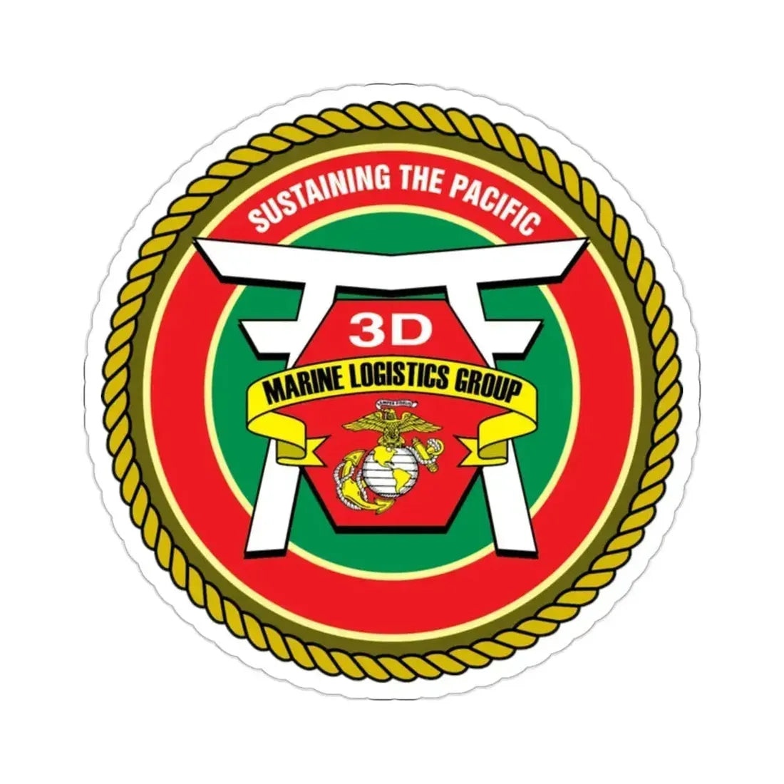3rd Marines Logistics Group (USMC) STICKER Vinyl Die-Cut Decal - The Sticker Space