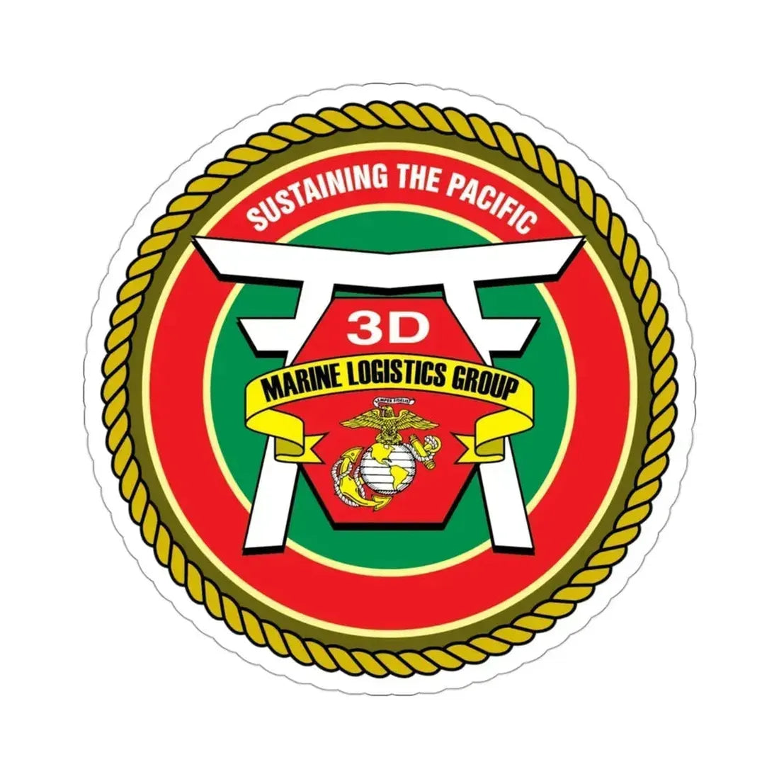 3rd Marines Logistics Group (USMC) STICKER Vinyl Die-Cut Decal - The Sticker Space