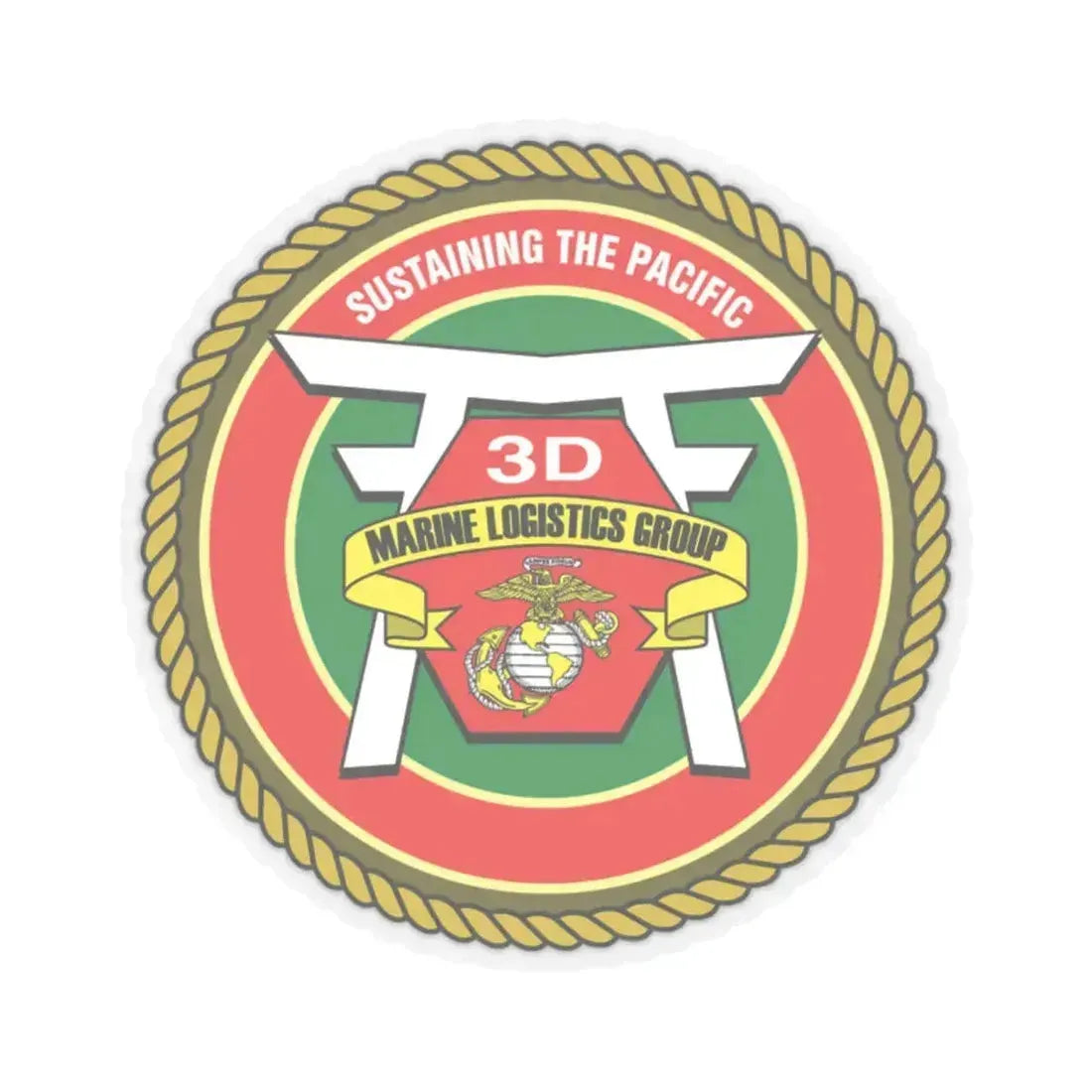 3rd Marines Logistics Group (USMC) STICKER Vinyl Kiss-Cut Decal 2 Inch Transparent - The Sticker Space