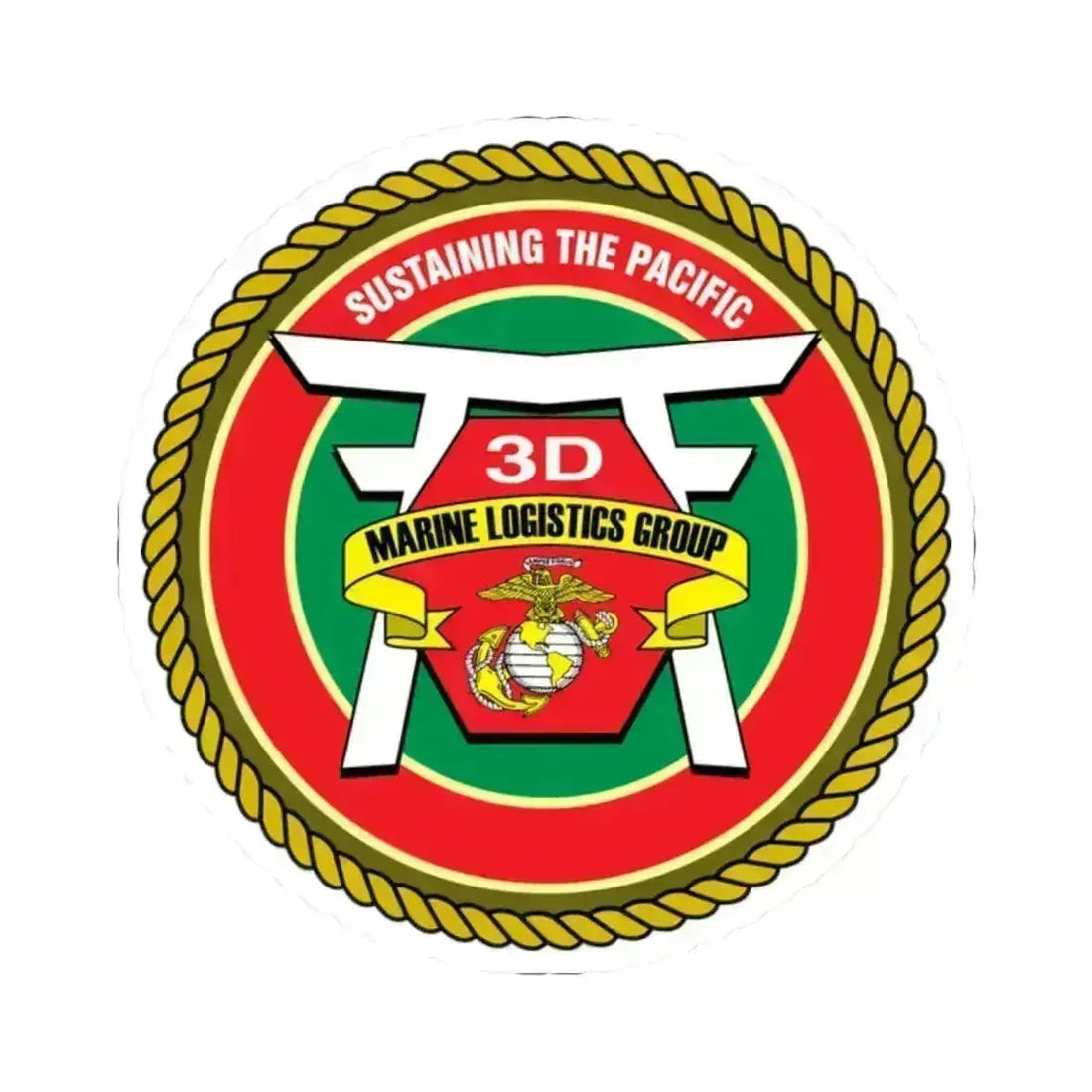3rd Marines Logistics Group (USMC) STICKER Vinyl Kiss-Cut Decal 2 Inch White - The Sticker Space