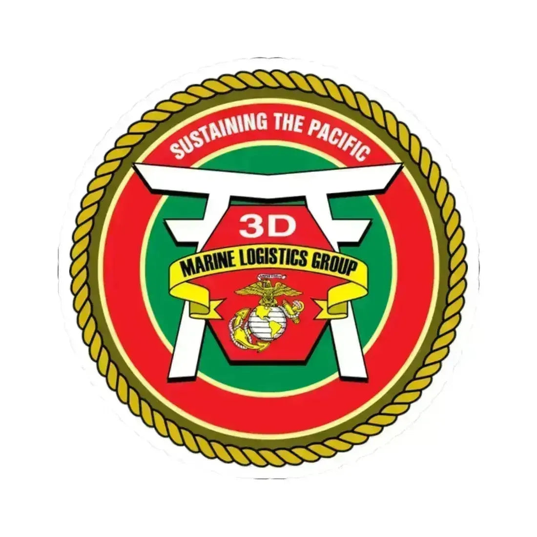 3rd Marines Logistics Group (USMC) STICKER Vinyl Kiss-Cut Decal 2 Inch White - The Sticker Space