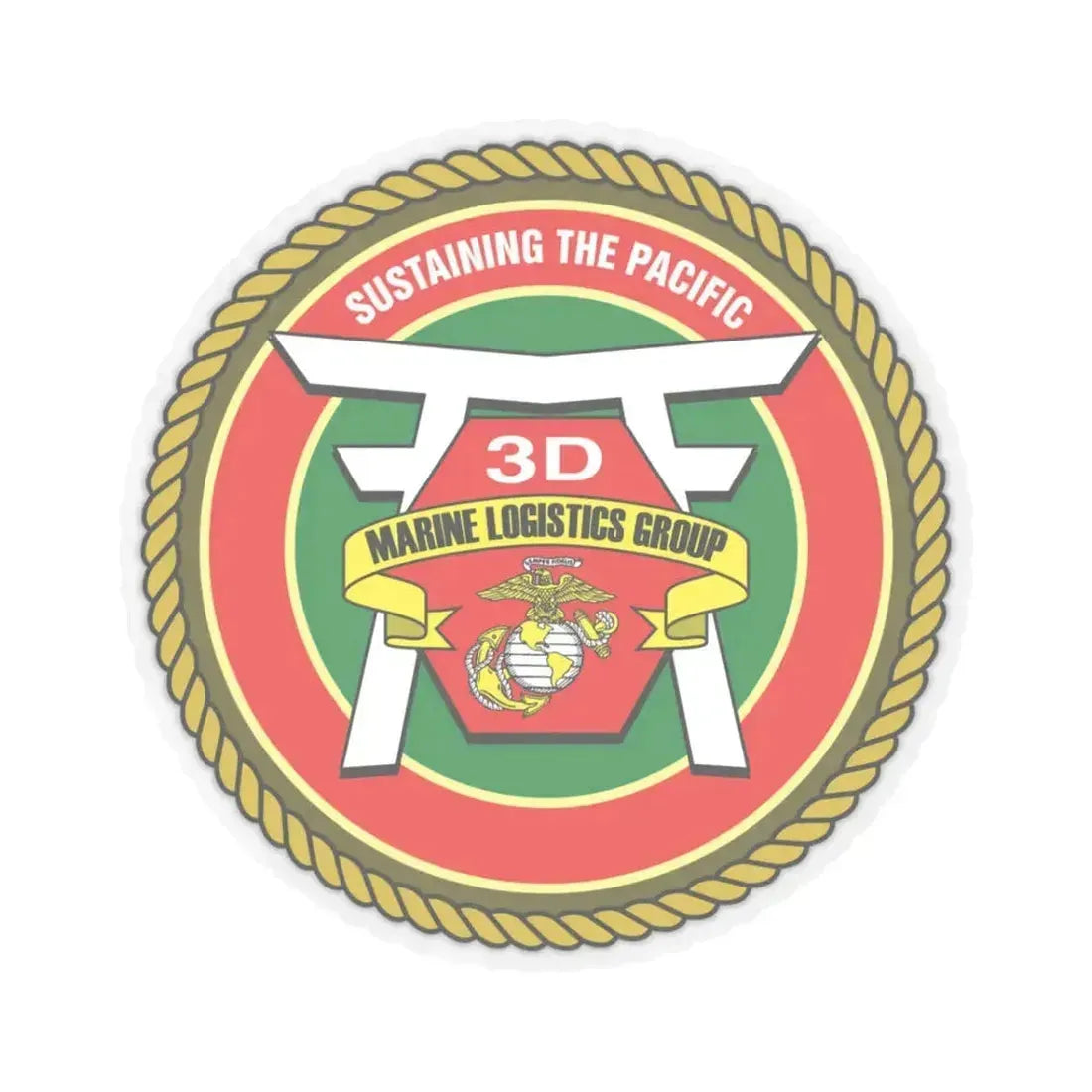 3rd Marines Logistics Group (USMC) STICKER Vinyl Kiss-Cut Decal 3 Inch Transparent - The Sticker Space