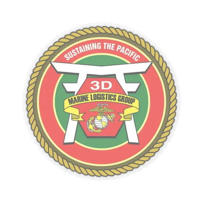 3rd Marines Logistics Group (USMC) STICKER Vinyl Kiss-Cut Decal 3 Inch Transparent - The Sticker Space