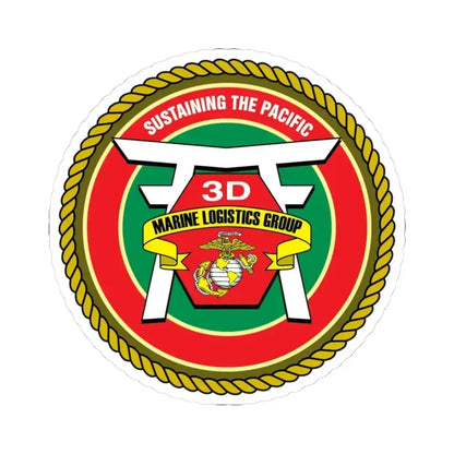 3rd Marines Logistics Group (USMC) STICKER Vinyl Kiss-Cut Decal 3 Inch White - The Sticker Space