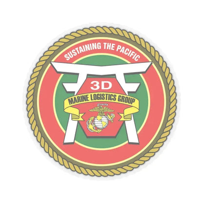3rd Marines Logistics Group (USMC) STICKER Vinyl Kiss-Cut Decal 4 Inch Transparent - The Sticker Space