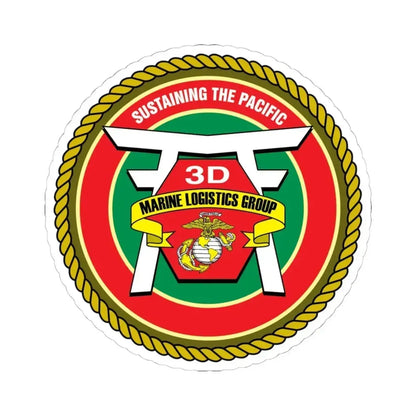 3rd Marines Logistics Group (USMC) STICKER Vinyl Kiss-Cut Decal 4 Inch White - The Sticker Space