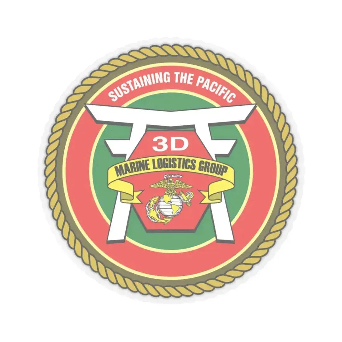 3rd Marines Logistics Group (USMC) STICKER Vinyl Kiss-Cut Decal 6 Inch Transparent - The Sticker Space
