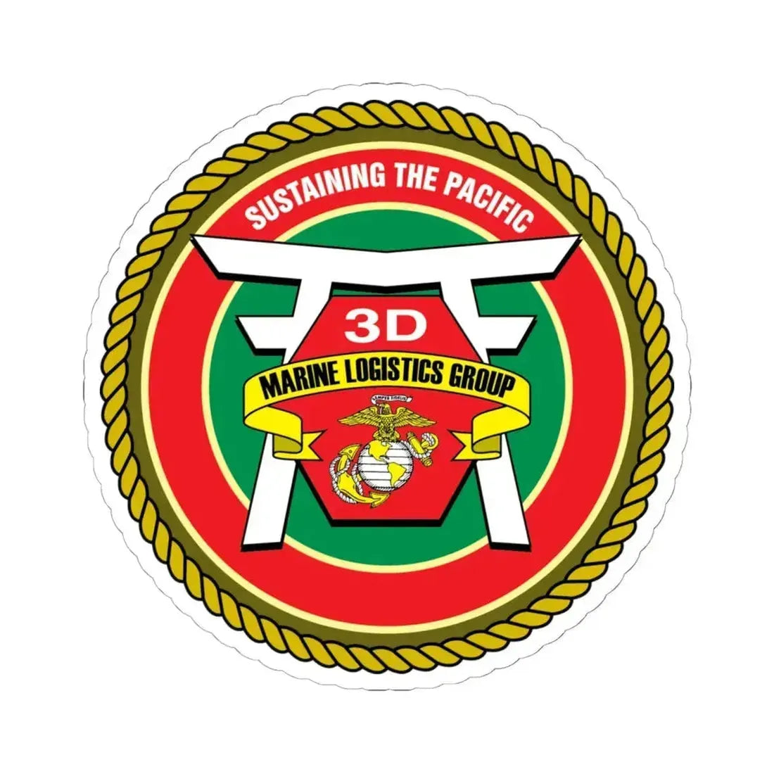 3rd Marines Logistics Group (USMC) STICKER Vinyl Kiss-Cut Decal 6 Inch White - The Sticker Space