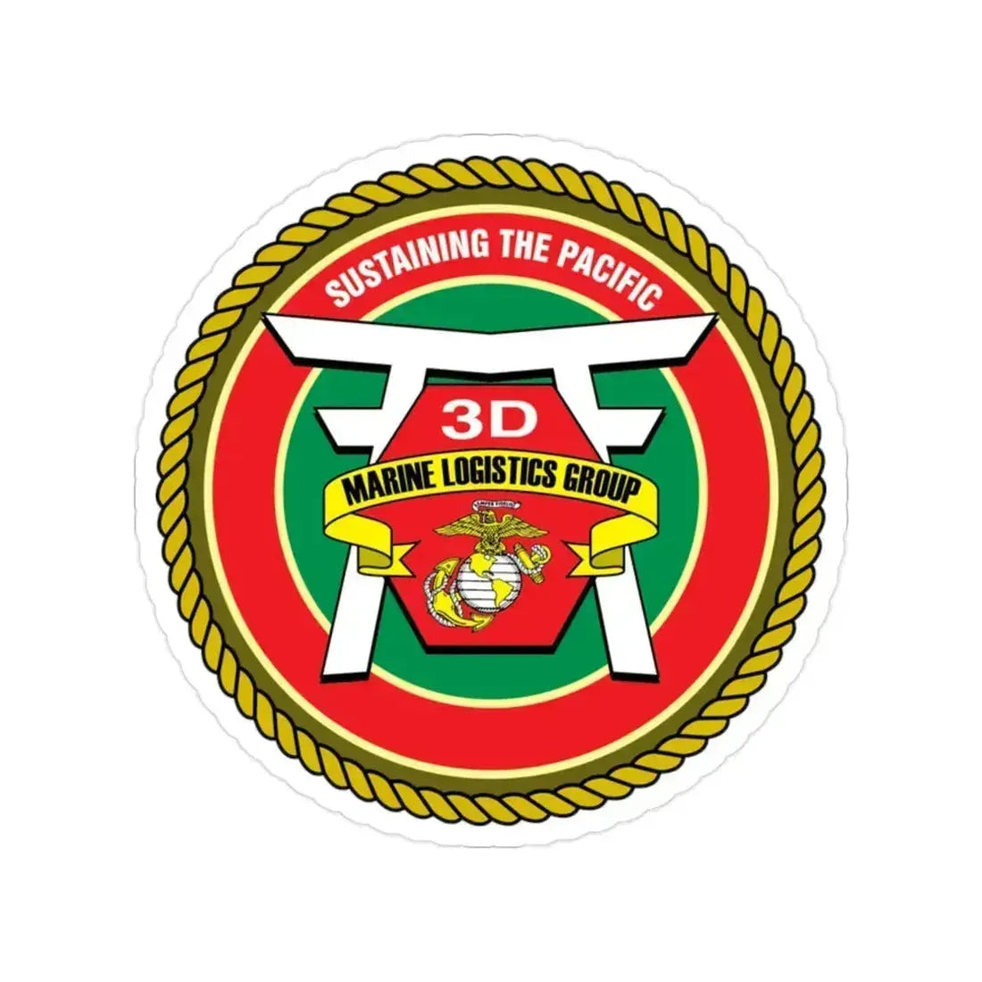 3rd Marines Logistics Group (USMC) Transparent STICKER Die-Cut Vinyl Decal 2 Inch - The Sticker Space