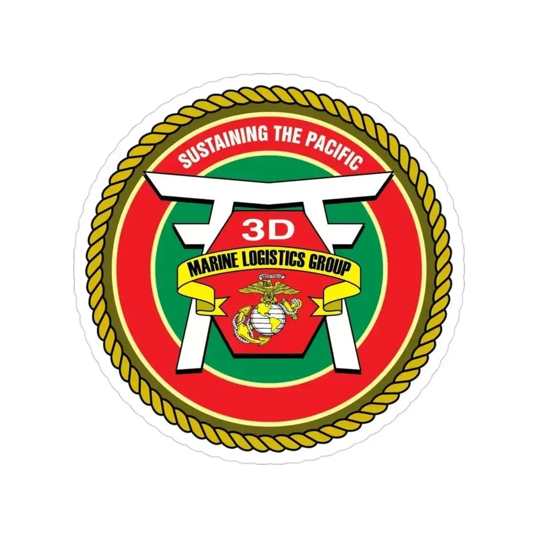 3rd Marines Logistics Group (USMC) Transparent STICKER Die-Cut Vinyl Decal 3 Inch - The Sticker Space