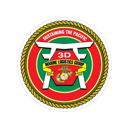 3rd Marines Logistics Group (USMC) Transparent STICKER Die-Cut Vinyl Decal 3 Inch - The Sticker Space