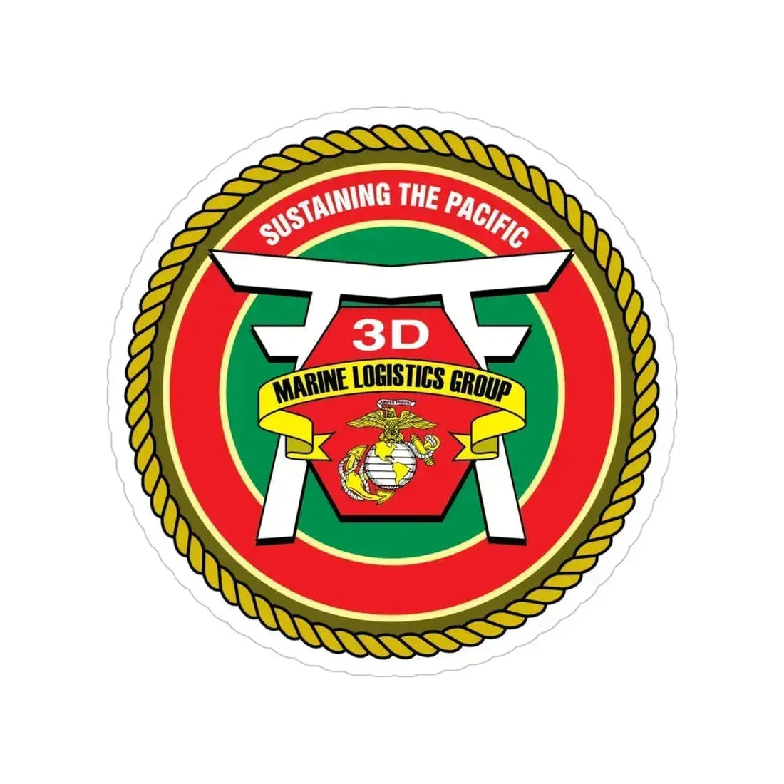 3rd Marines Logistics Group (USMC) Transparent STICKER Die-Cut Vinyl Decal 4 Inch - The Sticker Space
