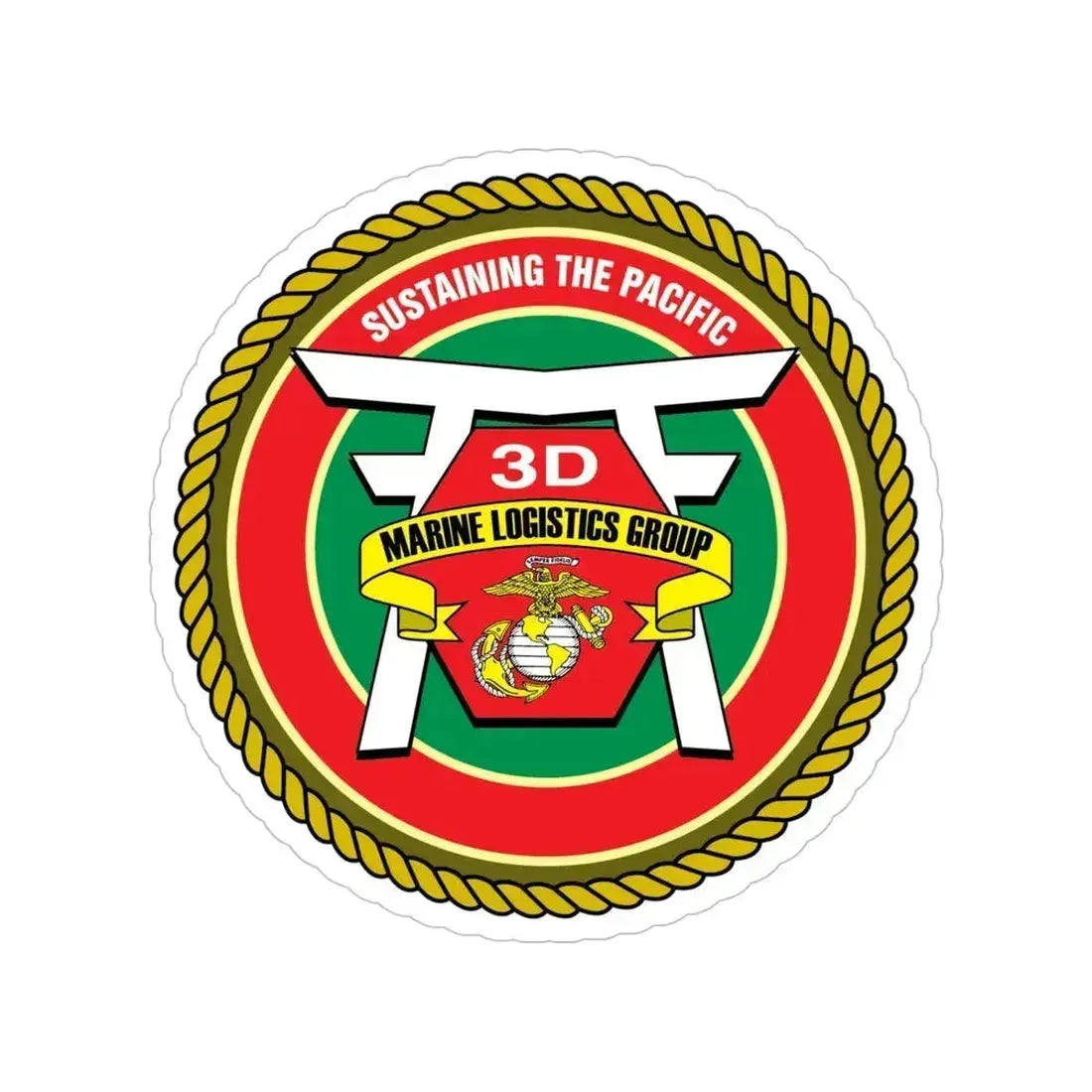 3rd Marines Logistics Group (USMC) Transparent STICKER Die-Cut Vinyl Decal 5 Inch - The Sticker Space