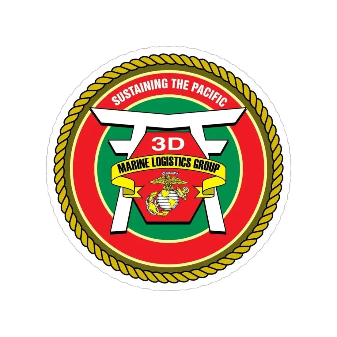3rd Marines Logistics Group (USMC) Transparent STICKER Die-Cut Vinyl Decal 5 Inch - The Sticker Space