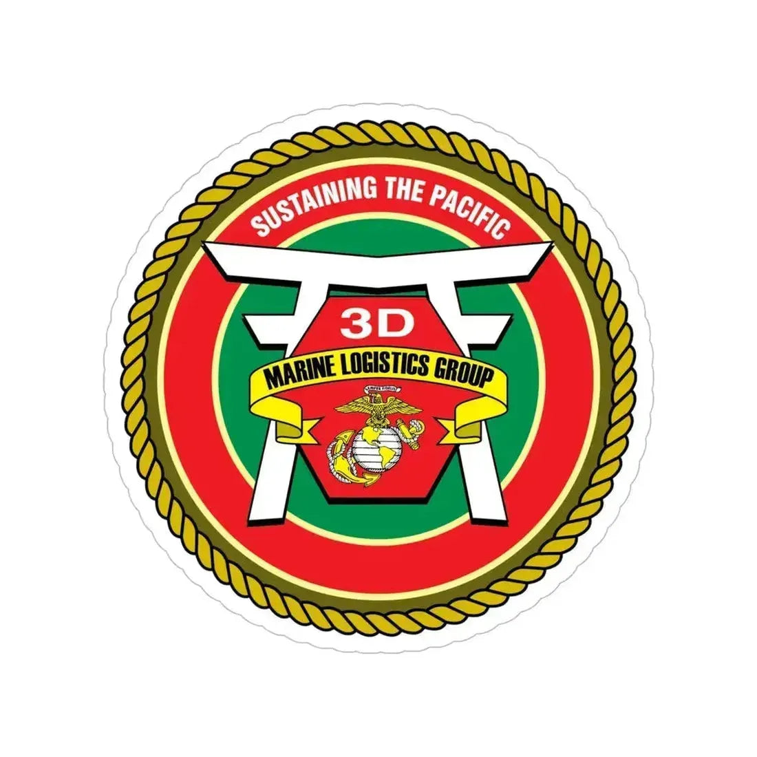 3rd Marines Logistics Group (USMC) Transparent STICKER Die-Cut Vinyl Decal 6 Inch - The Sticker Space