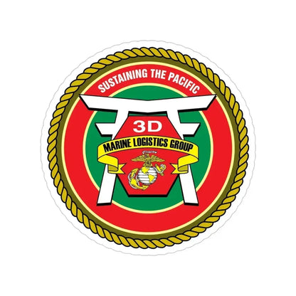 3rd Marines Logistics Group (USMC) Transparent STICKER Die-Cut Vinyl Decal 6 Inch - The Sticker Space