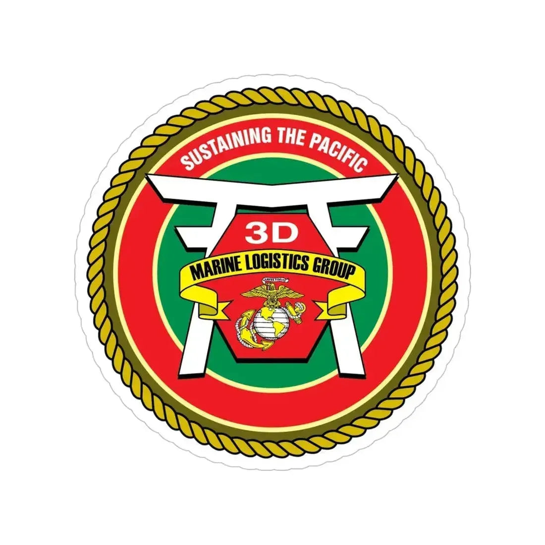 3rd Marines Logistics Group (USMC) Transparent STICKER Die-Cut Vinyl Decal - The Sticker Space