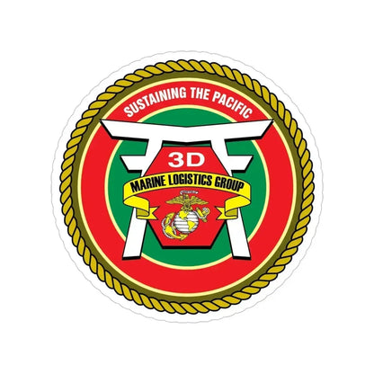 3rd Marines Logistics Group (USMC) Transparent STICKER Die-Cut Vinyl Decal - The Sticker Space