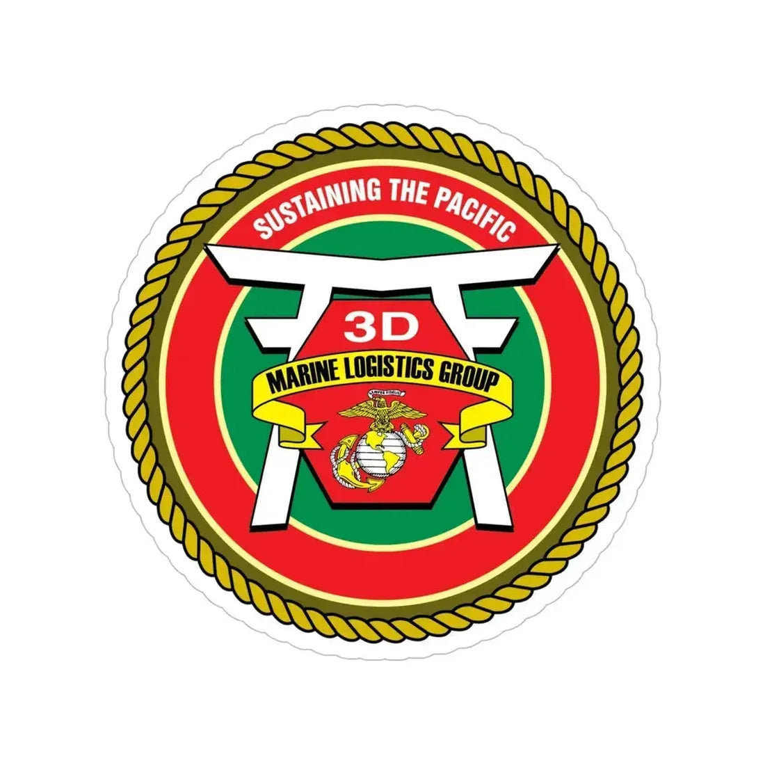 3rd Marines Logistics Group (USMC) Transparent STICKER Die-Cut Vinyl Decal - The Sticker Space