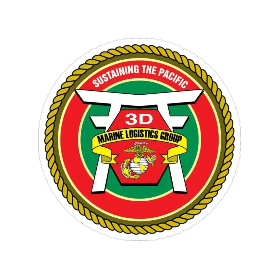 3rd Marines Logistics Group (USMC) Transparent STICKER Die-Cut Vinyl Decal - The Sticker Space