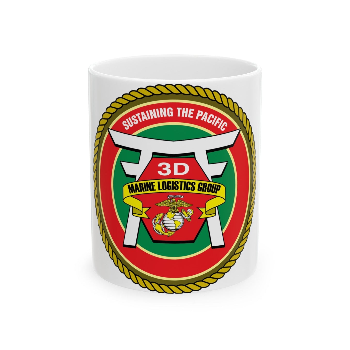 3rd Marines Logistics Group (USMC) White Coffee Mug-11oz-The Sticker Space