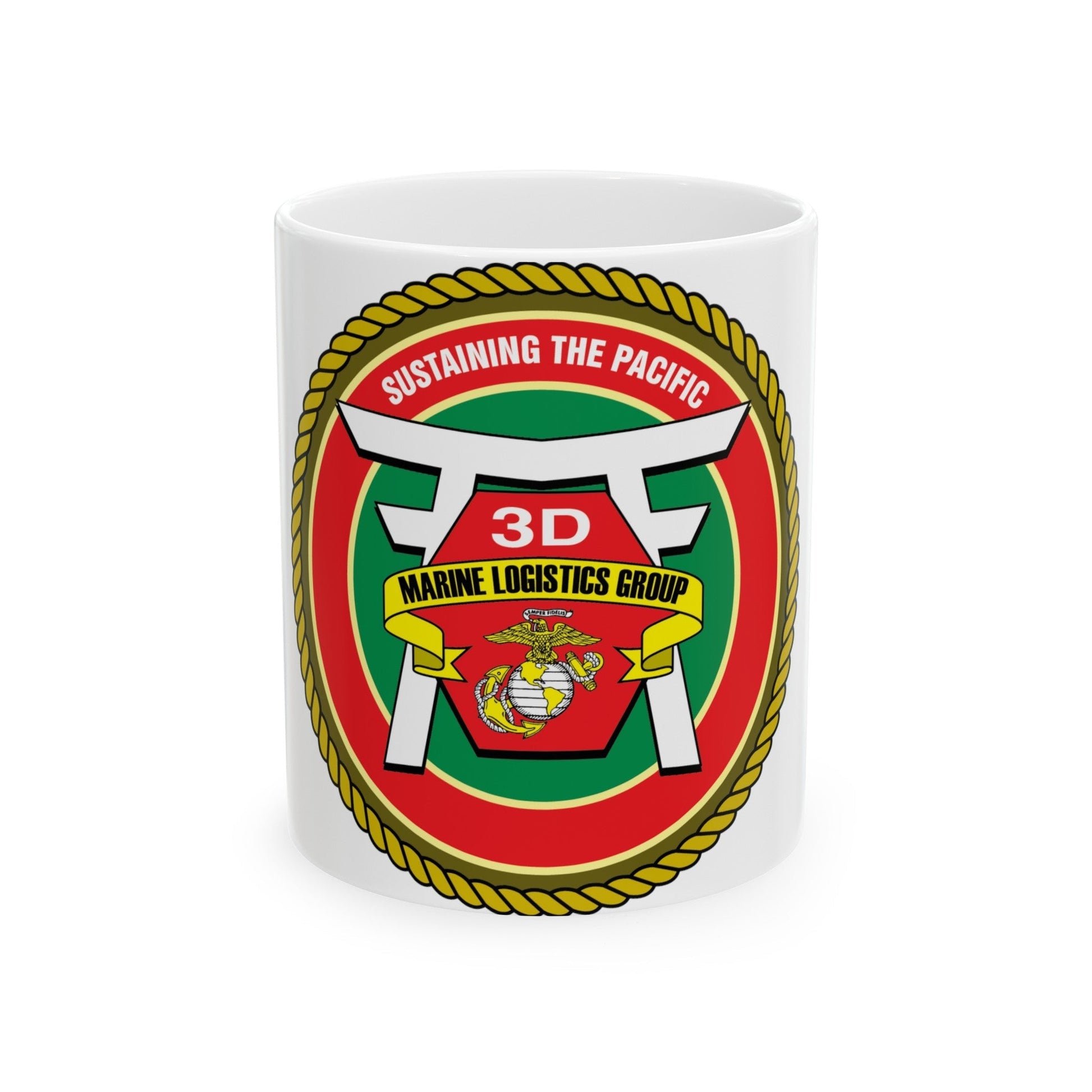 3rd Marines Logistics Group (USMC) White Coffee Mug-11oz-The Sticker Space