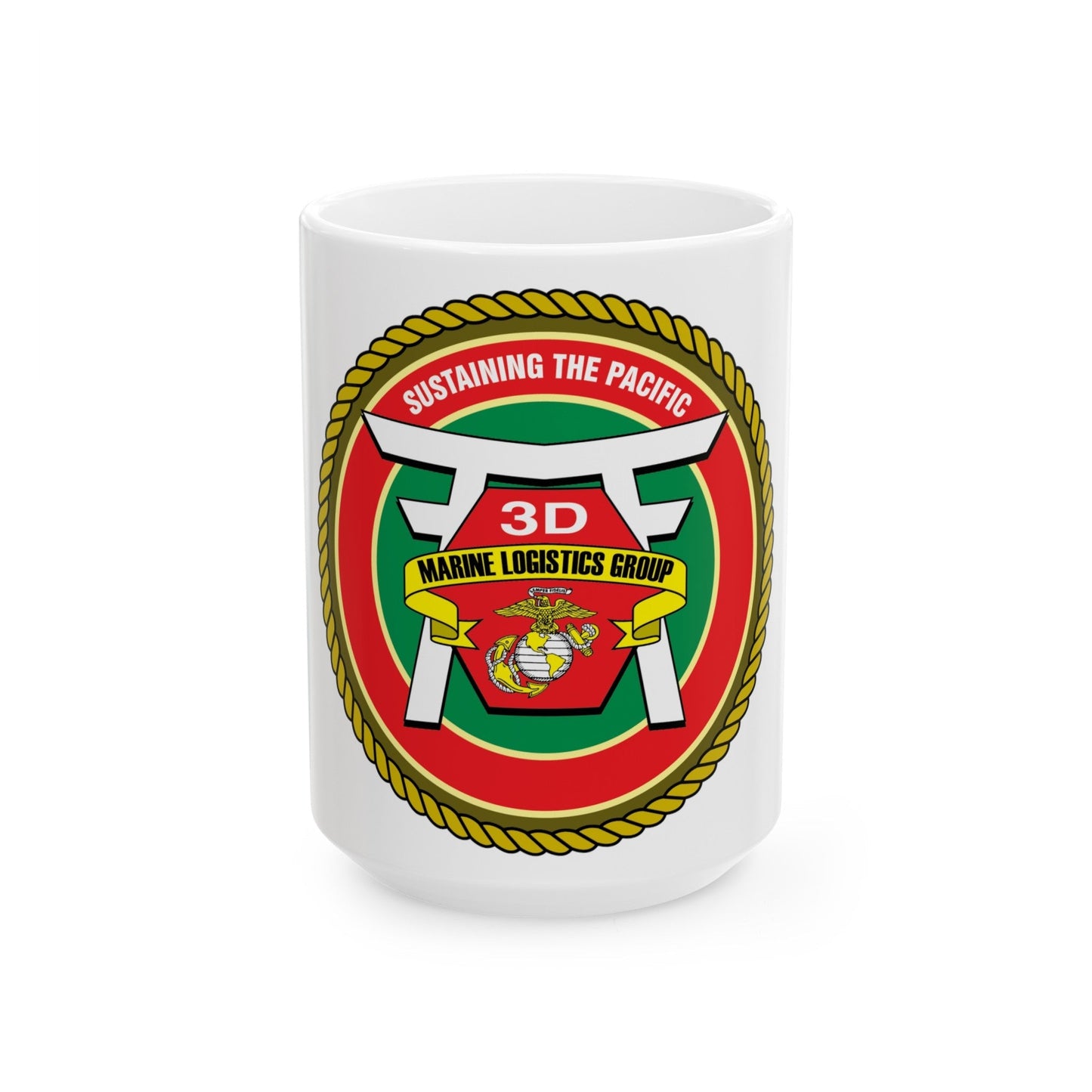 3rd Marines Logistics Group (USMC) White Coffee Mug-15oz-The Sticker Space