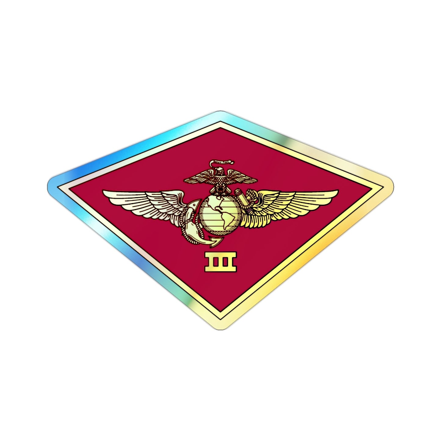 3rd MAW 3D MAW (USMC) Holographic STICKER Die-Cut Vinyl Decal-2 Inch-The Sticker Space