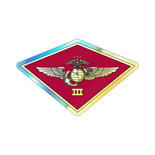 3rd MAW 3D MAW (USMC) Holographic STICKER Die-Cut Vinyl Decal 6 Inch Holographic - The Sticker Space