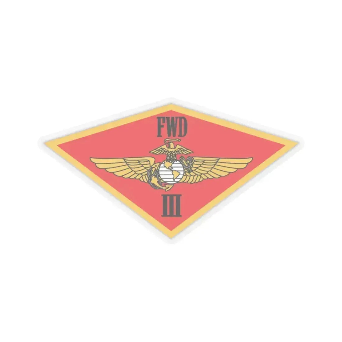 3rd MAW FWD (USMC) STICKER Vinyl Kiss-Cut Decal 4 Inch Transparent - The Sticker Space