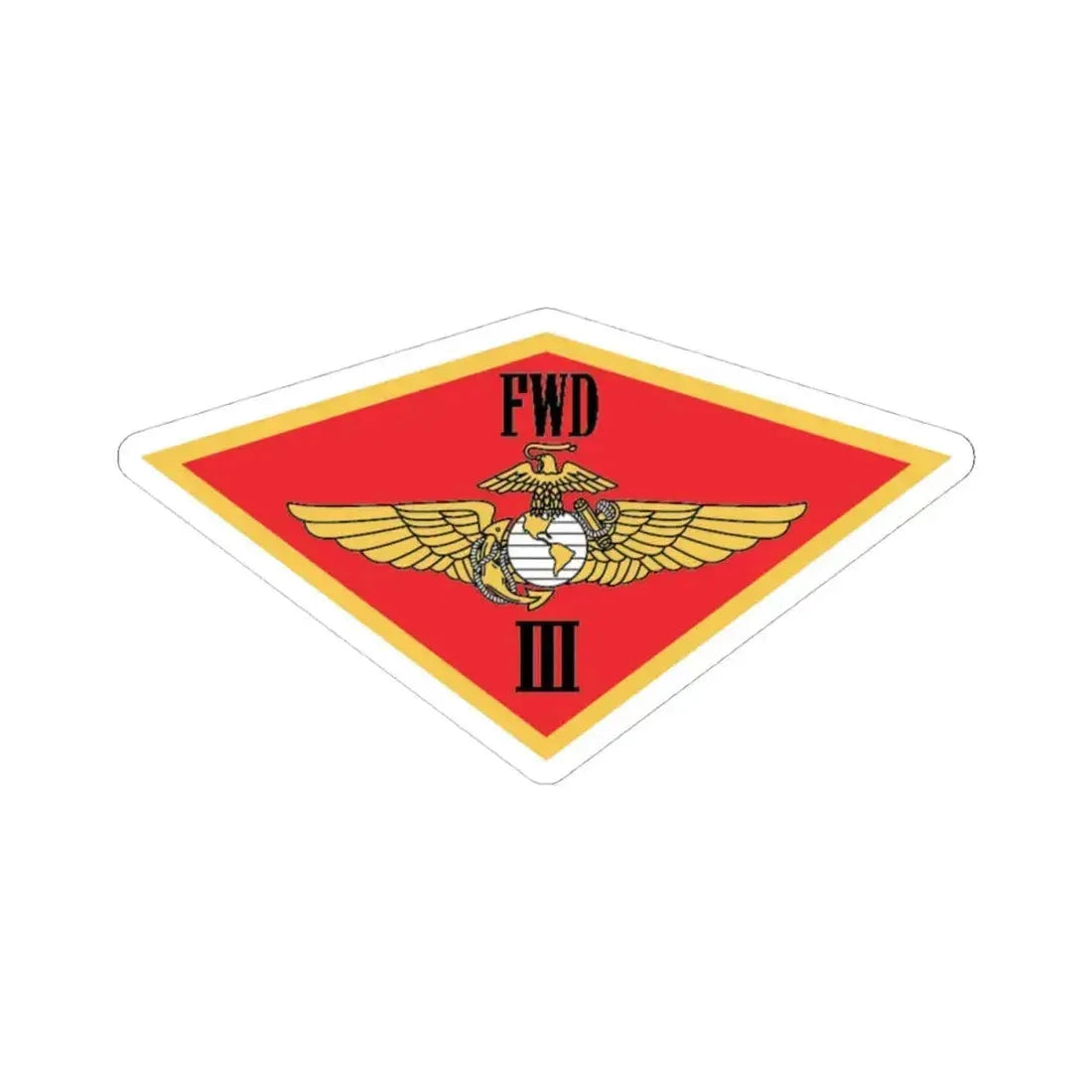 3rd MAW FWD (USMC) STICKER Vinyl Kiss-Cut Decal 4 Inch White - The Sticker Space