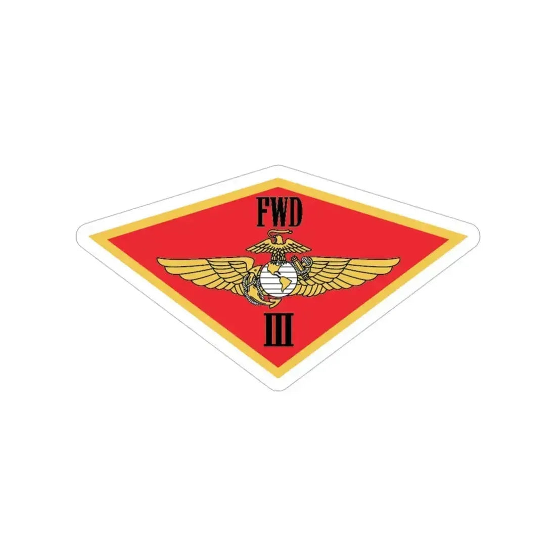 3rd MAW FWD (USMC) Transparent STICKER Die-Cut Vinyl Decal 4 Inch - The Sticker Space
