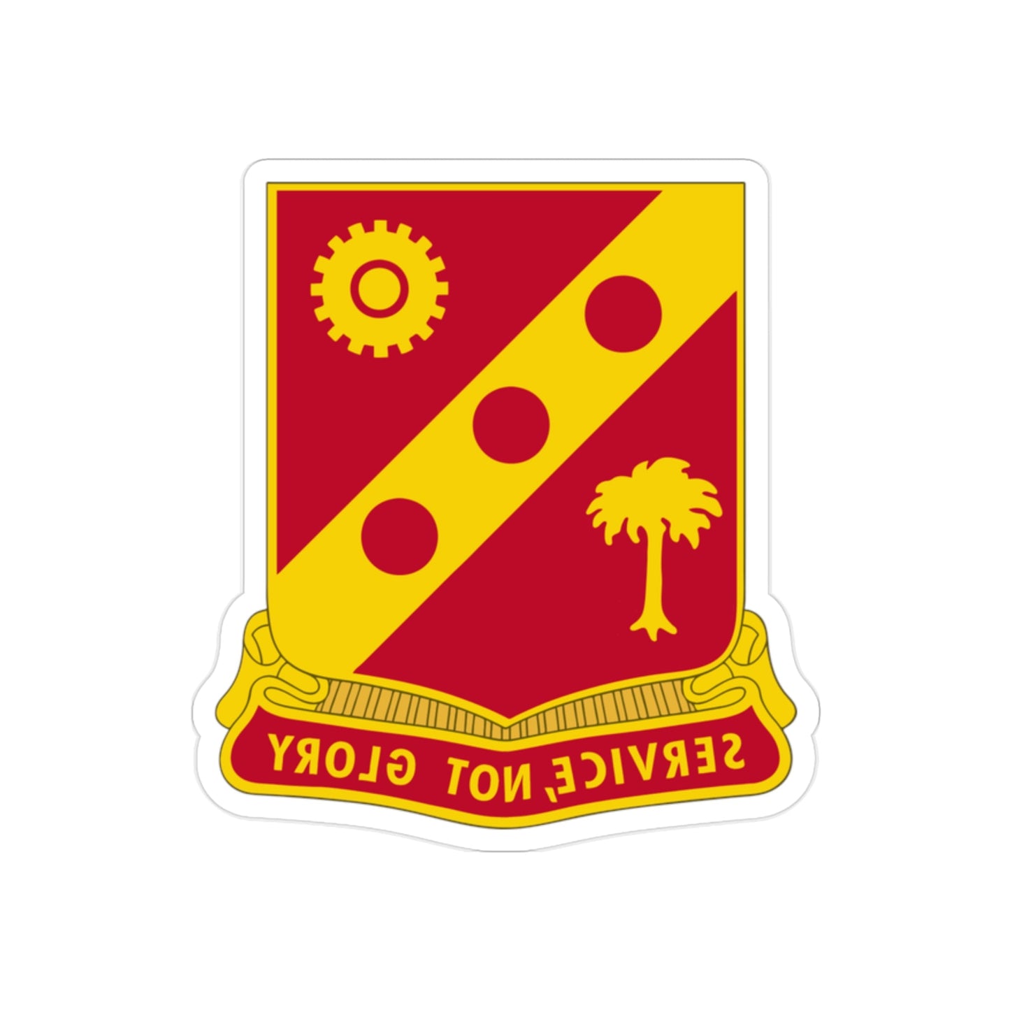 3rd Ordnance Battalion (U.S. Army) REVERSE PRINT Transparent STICKER-2 Inch-The Sticker Space