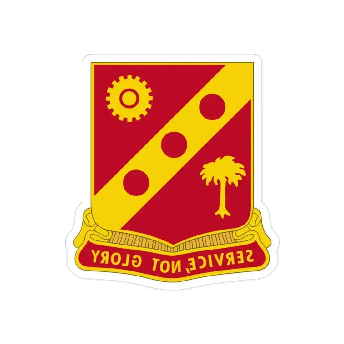 3rd Ordnance Battalion (U.S. Army) REVERSE PRINT Transparent Die-Cut STICKER 2 Inch Die-Cut Transparent - The Sticker Space