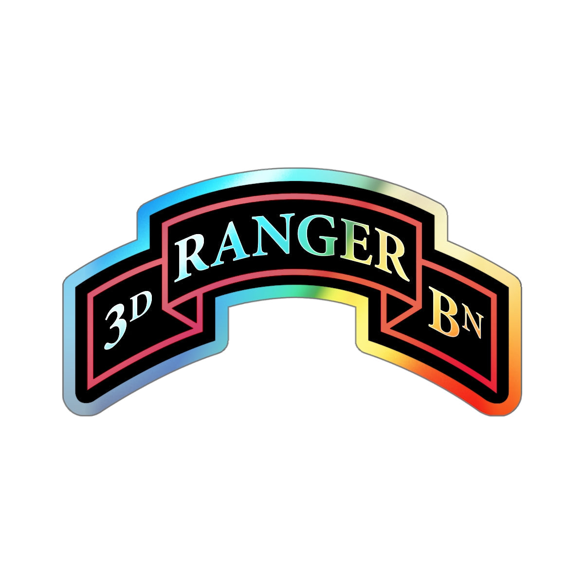 3rd Ranger Battalion (U.S. Army) Holographic STICKER Die-Cut Vinyl Decal-4 Inch-The Sticker Space