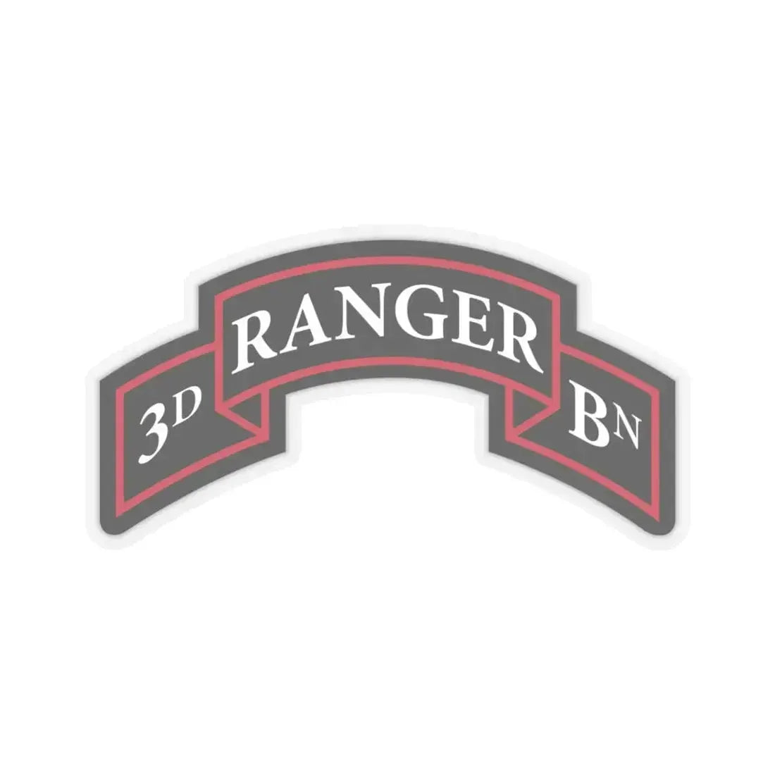 3rd Ranger Battalion (U.S. Army) STICKER Vinyl Kiss-Cut Decal 4 Inch Transparent - The Sticker Space