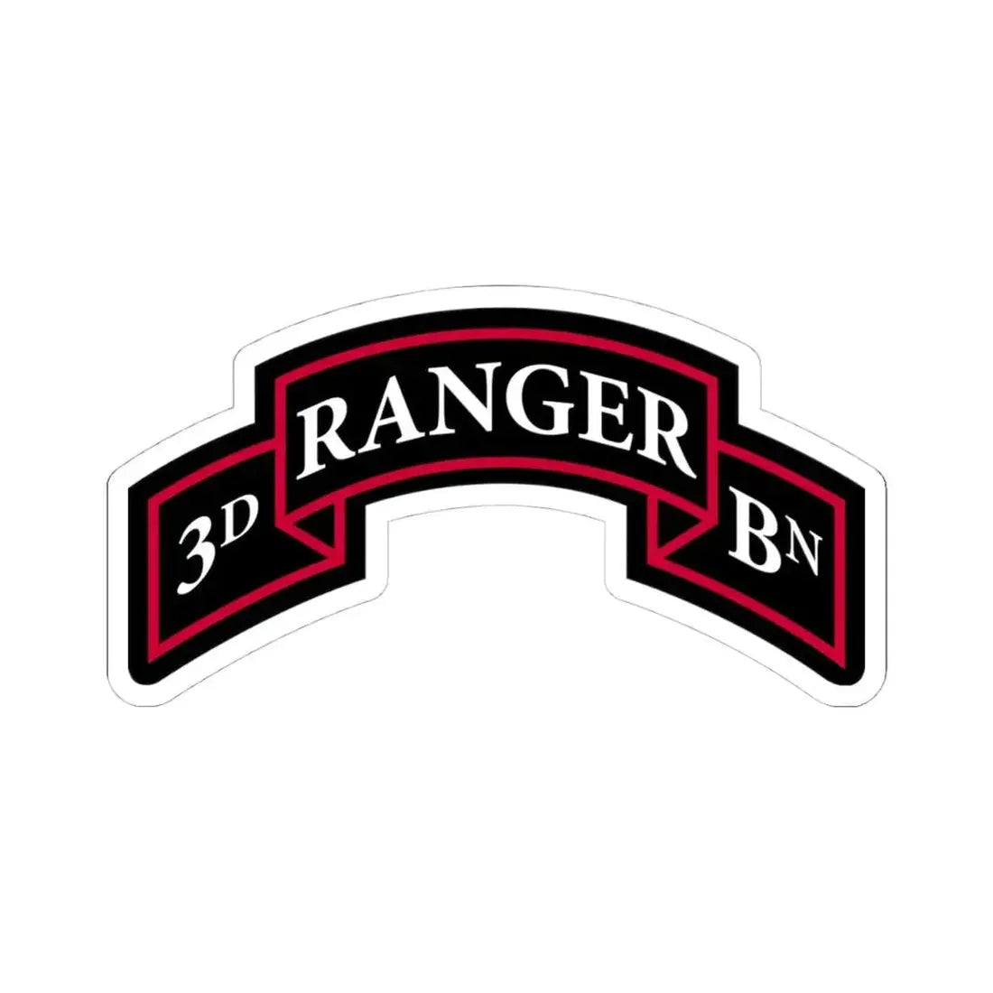 3rd Ranger Battalion (U.S. Army) STICKER Vinyl Kiss-Cut Decal 4 Inch White - The Sticker Space