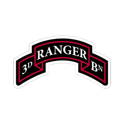 3rd Ranger Battalion (U.S. Army) STICKER Vinyl Kiss-Cut Decal 6 Inch White - The Sticker Space