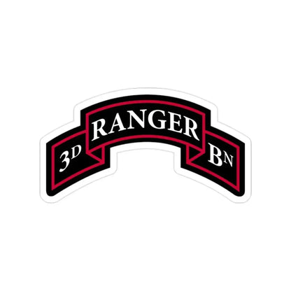3rd Ranger Battalion (U.S. Army) Transparent STICKER Die-Cut Vinyl Decal 2 Inch - The Sticker Space