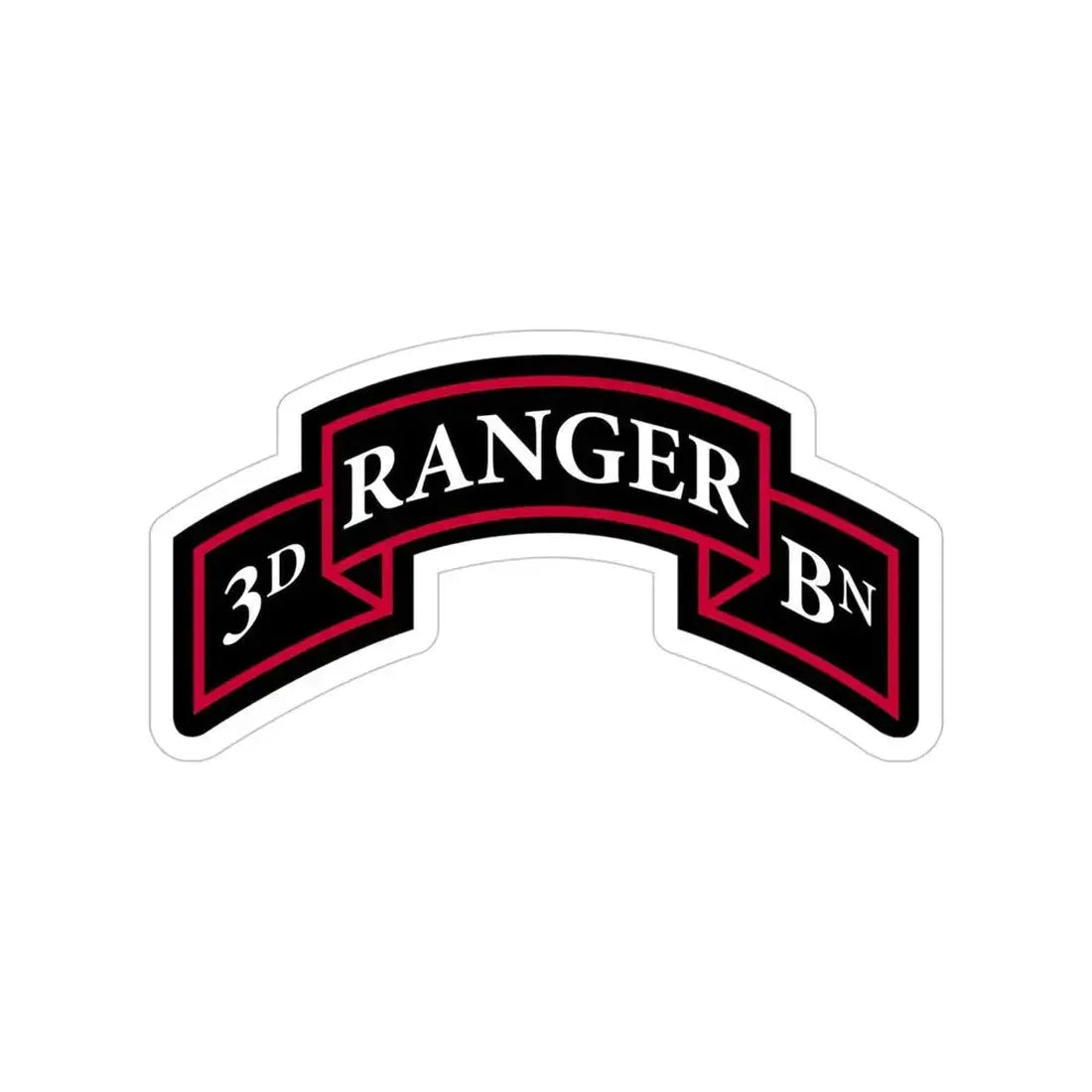 3rd Ranger Battalion (U.S. Army) Transparent STICKER Die-Cut Vinyl Decal 4 Inch - The Sticker Space