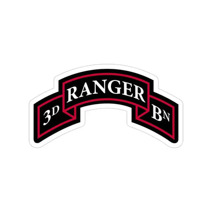 3rd Ranger Battalion (U.S. Army) Transparent STICKER Die-Cut Vinyl Decal 4 Inch - The Sticker Space