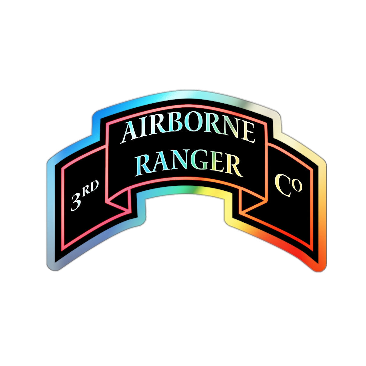 3rd Ranger Infantry Company (U.S. Army) Holographic STICKER Die-Cut Vinyl Decal-2 Inch-The Sticker Space