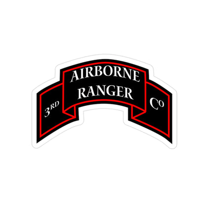 3rd Ranger Infantry Company (U.S. Army) Transparent STICKER Die-Cut Vinyl Decal-2 Inch-The Sticker Space