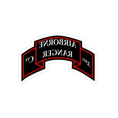 3rd Ranger Infantry Company (U.S. Army) REVERSE PRINT Transparent Die-Cut STICKER 2 Inch Die-Cut Transparent - The Sticker Space