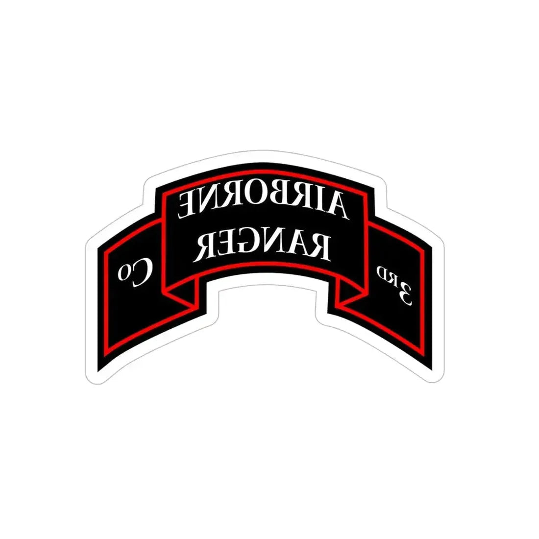 3rd Ranger Infantry Company (U.S. Army) REVERSE PRINT Transparent Die-Cut STICKER - The Sticker Space