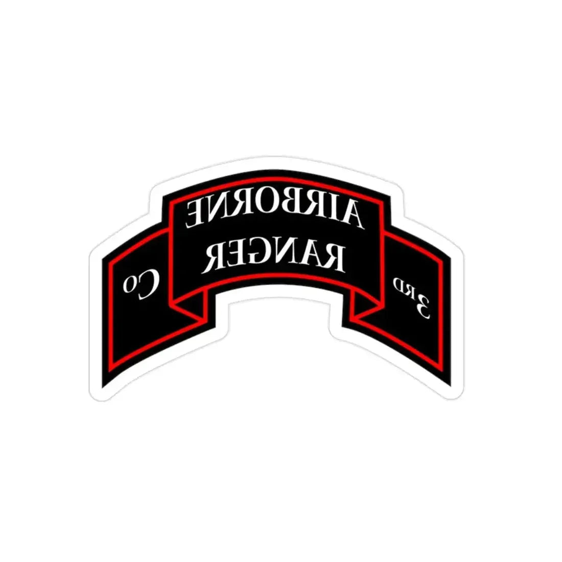 3rd Ranger Infantry Company (U.S. Army) REVERSE PRINT Transparent Die-Cut STICKER - The Sticker Space